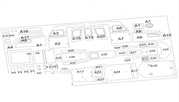 Bausatz Tochterboot Notarius / Verena 1:25