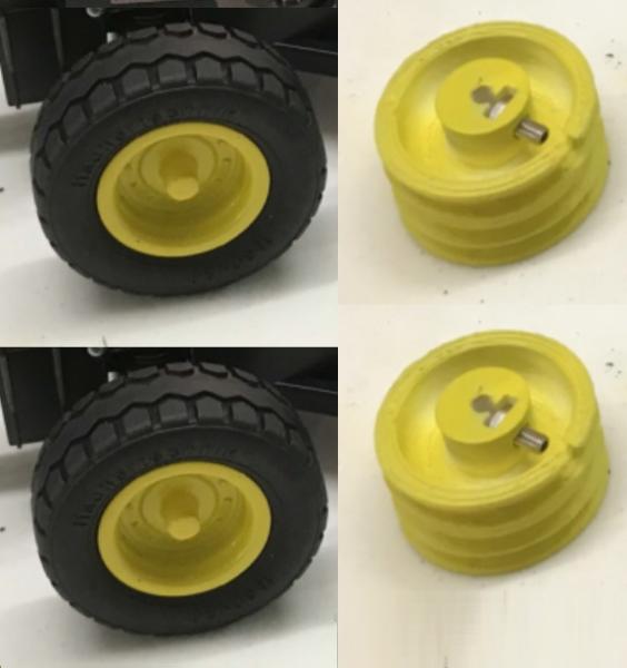 4Stück Felgen Bruder John Deere Gator XUV 855D